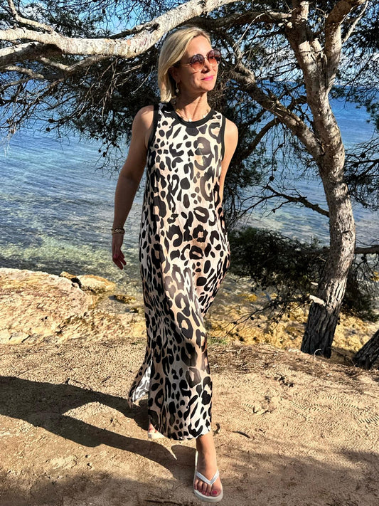 Maxikleid „Wild Black“ – Leo Style