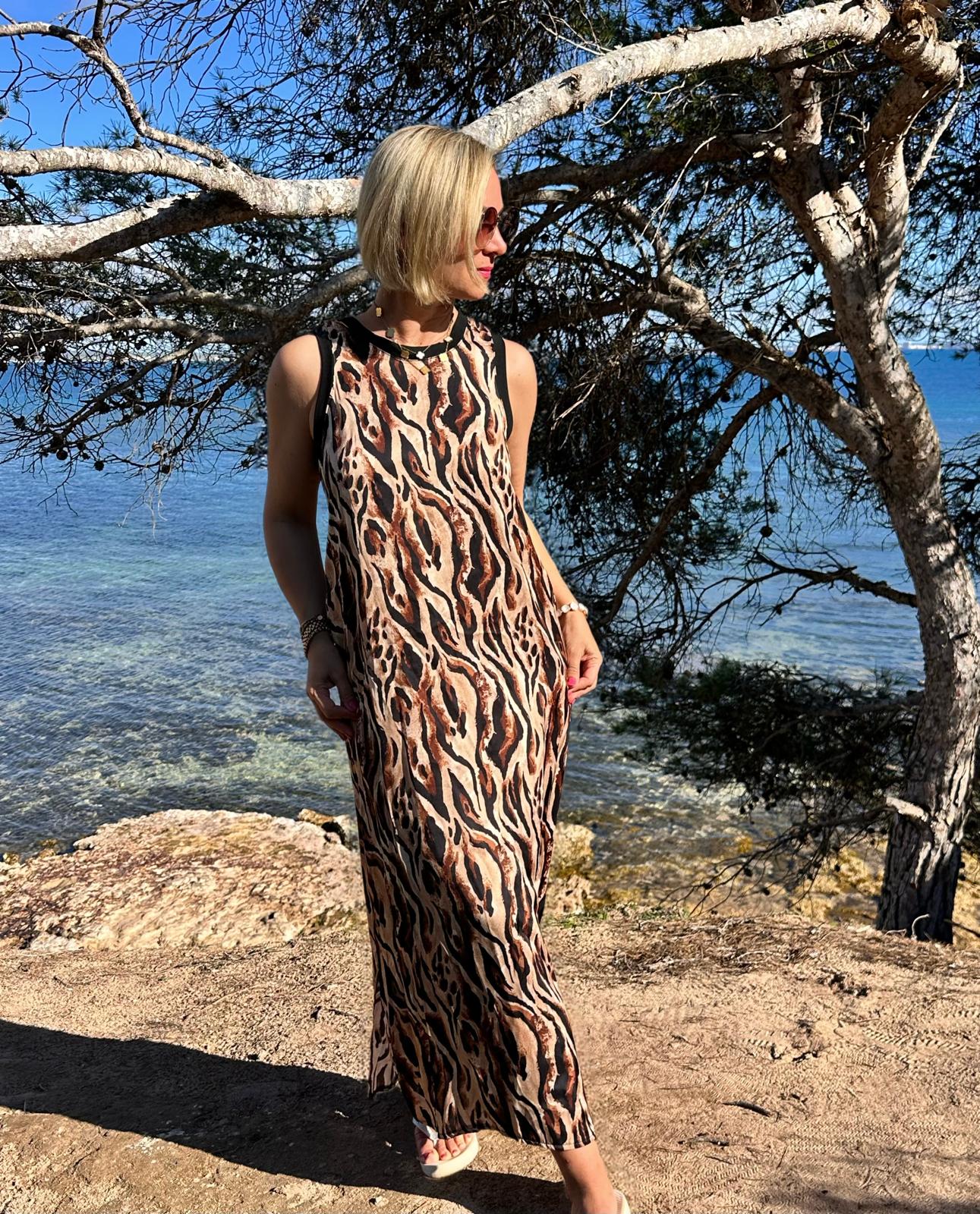Maxikleid „Savanna Chic“ – Animal Print