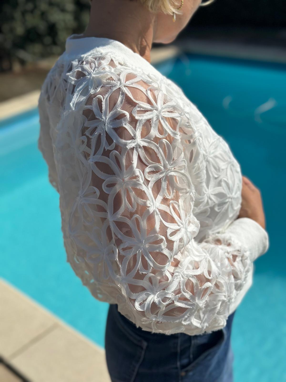 Jacke „White Lace Bloom“