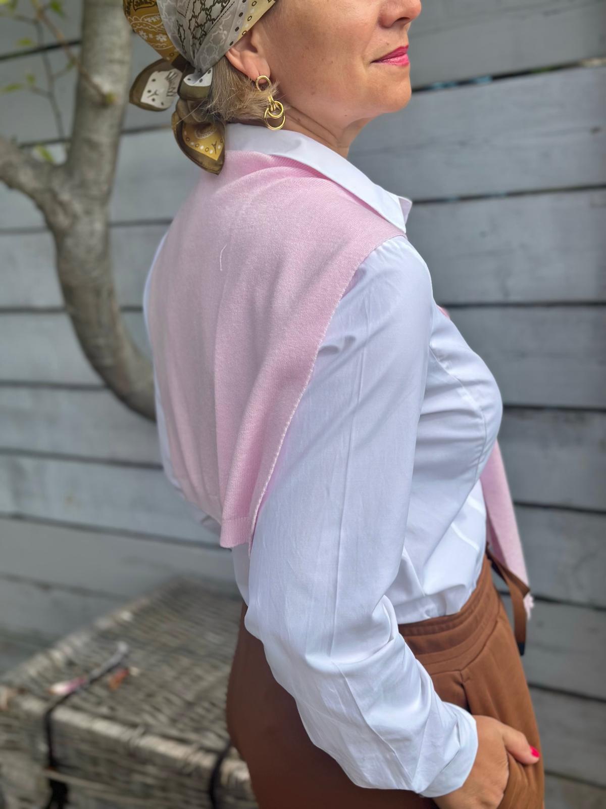 Shoulder Chic – Feinstrick in Rosé