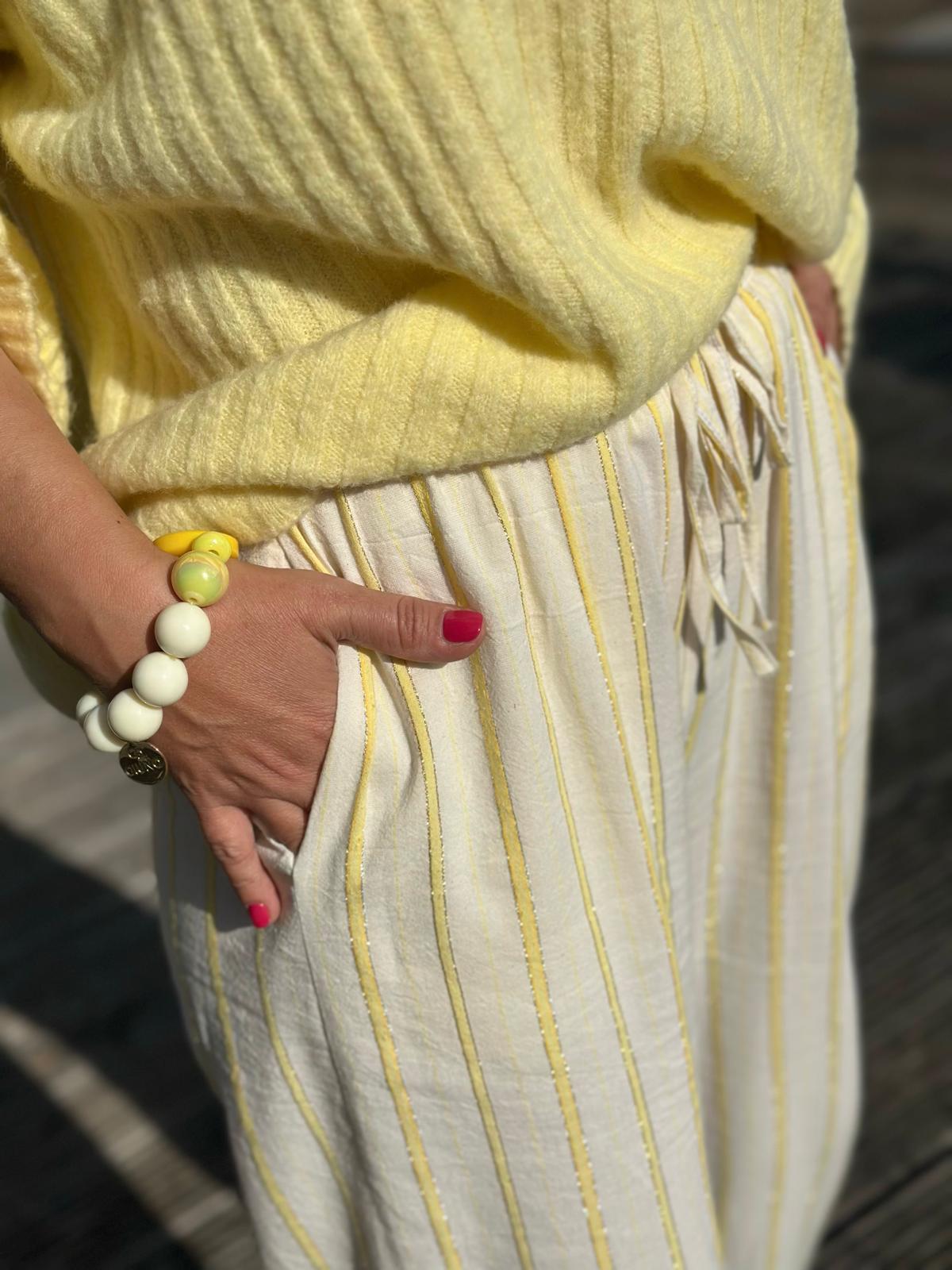 Sommerhose „Sunline“ mit feinen Streifen