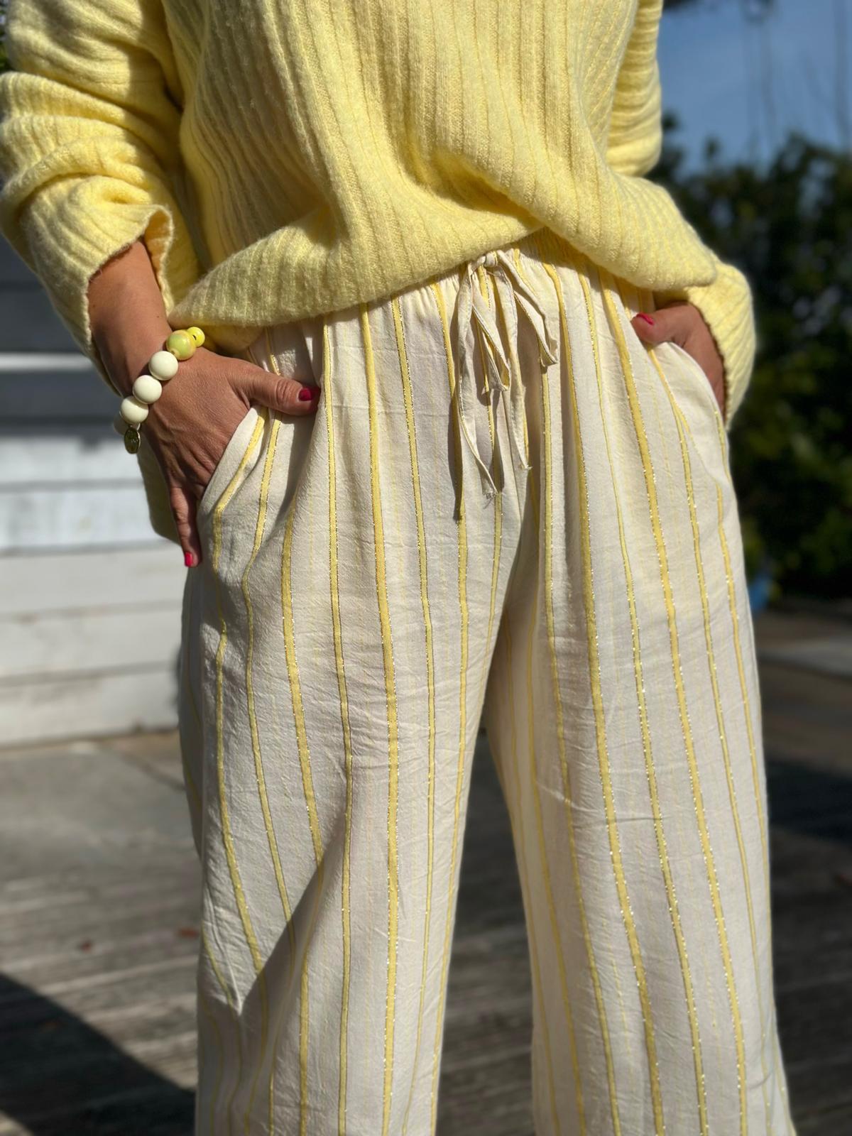 Sommerhose „Sunline“ mit feinen Streifen
