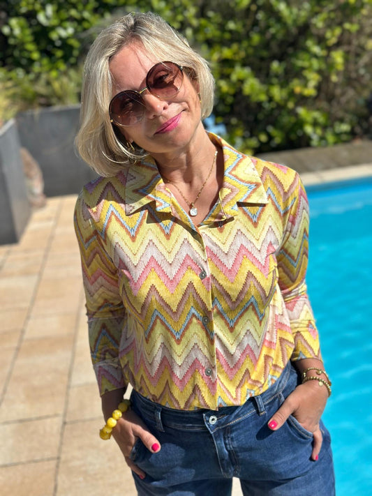 Bluse „ZigZag Love“ – in Gelb