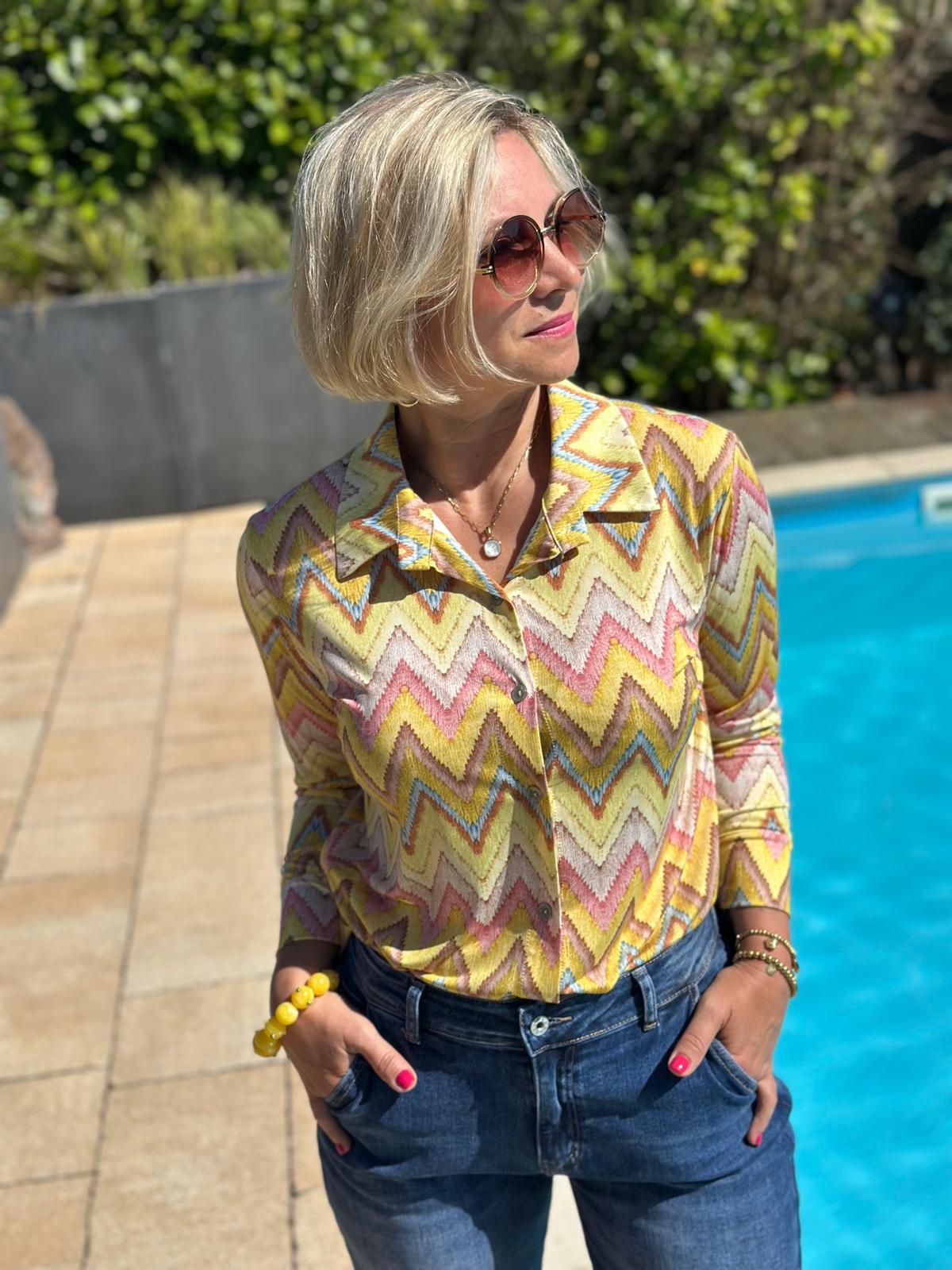 Bluse „ZigZag Love“ – in Gelb
