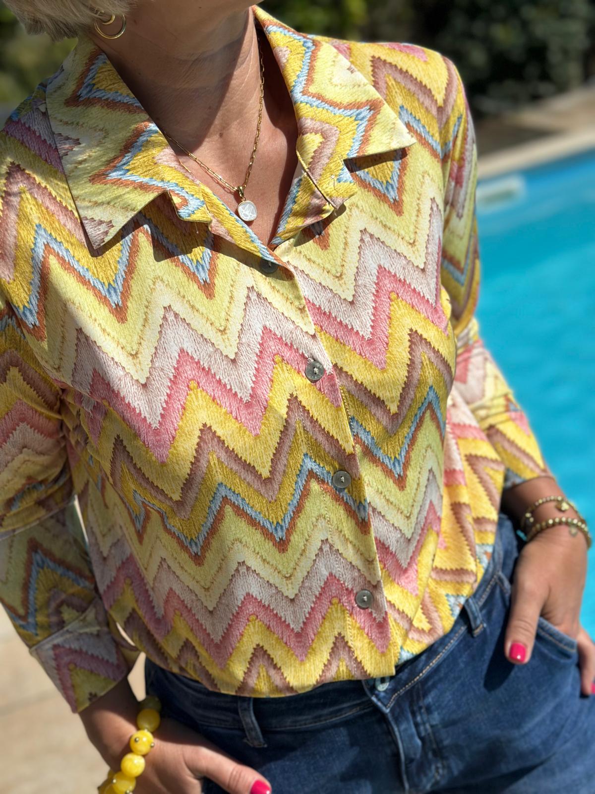 Bluse „ZigZag Love“ – in Gelb