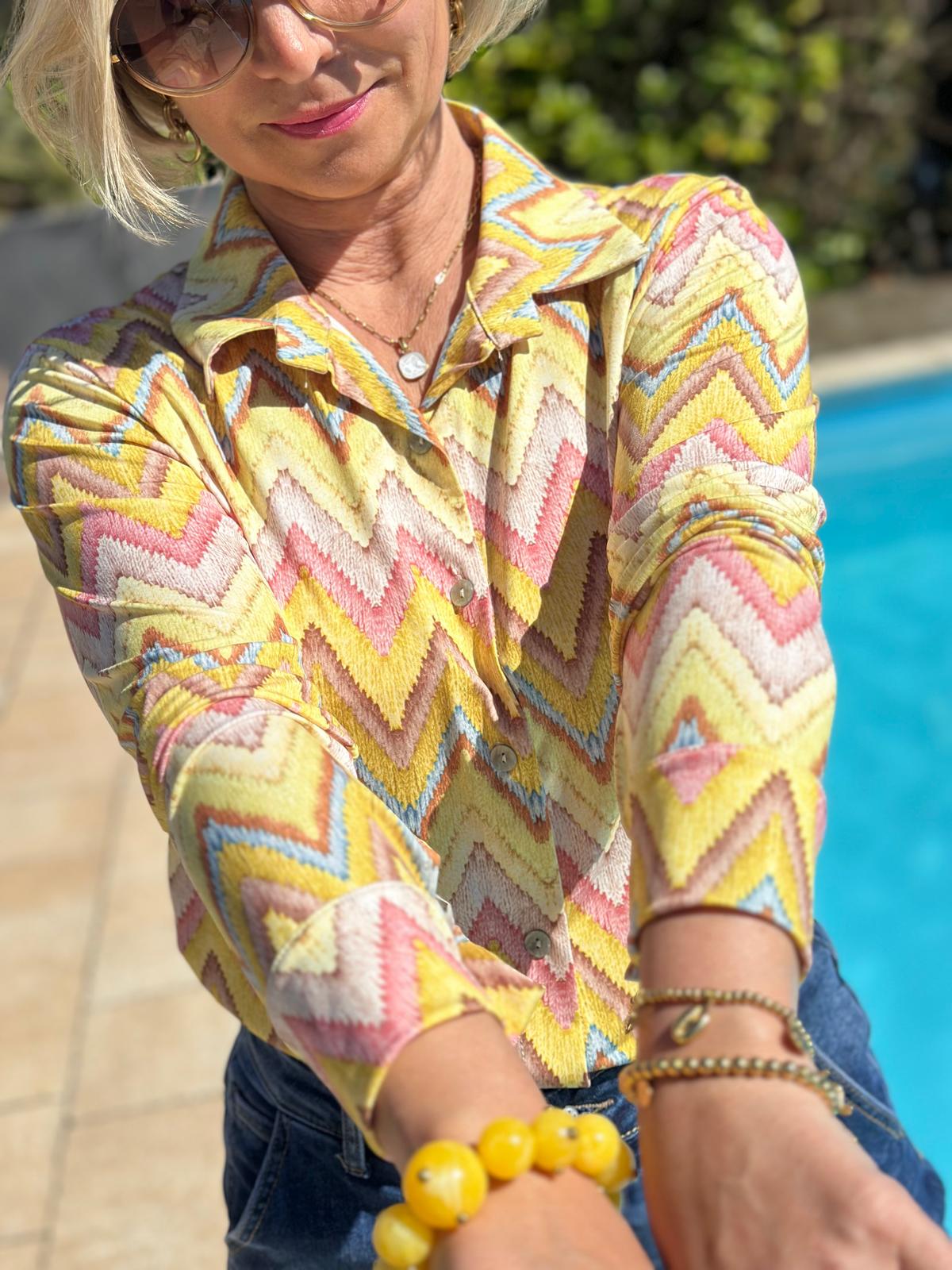Bluse „ZigZag Love“ – in Gelb