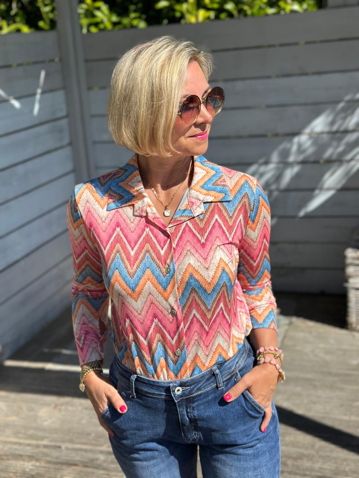Bluse „ZigZag Love“ – in Light Rosé
