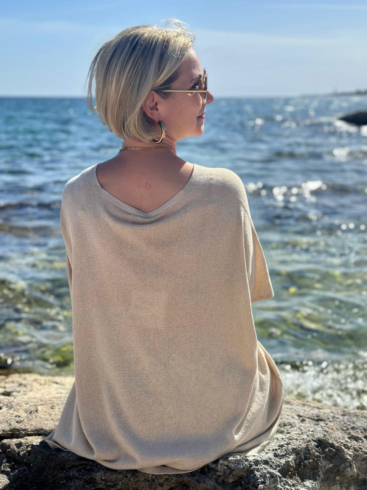 Shirt „La Dolce Vita Glow“ in Cremé