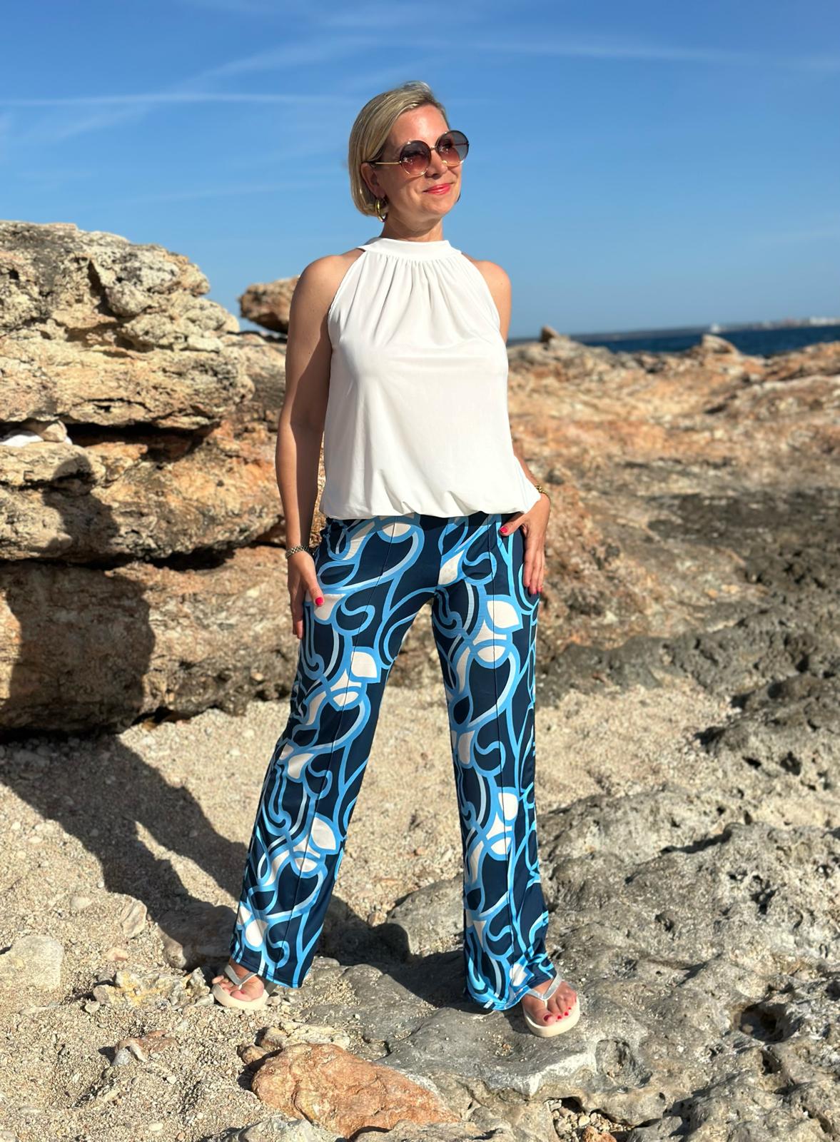 Kofferhose mit Taschen „Blue Lagoon“