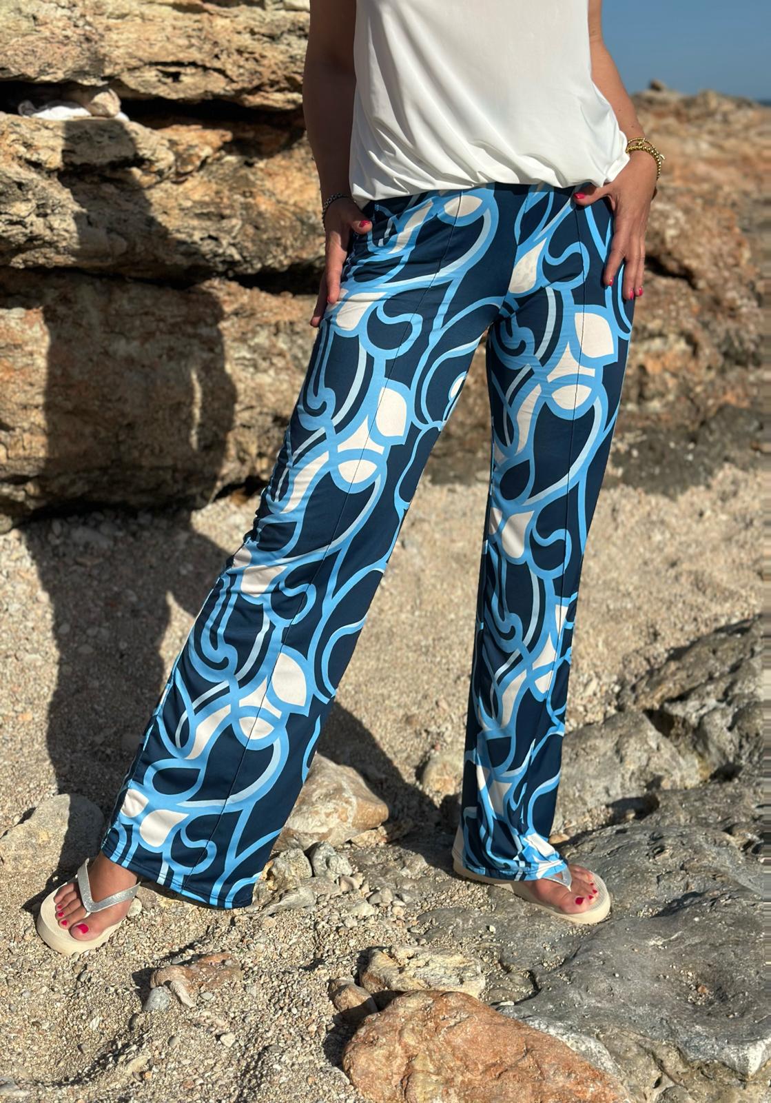 Kofferhose mit Taschen „Blue Lagoon“