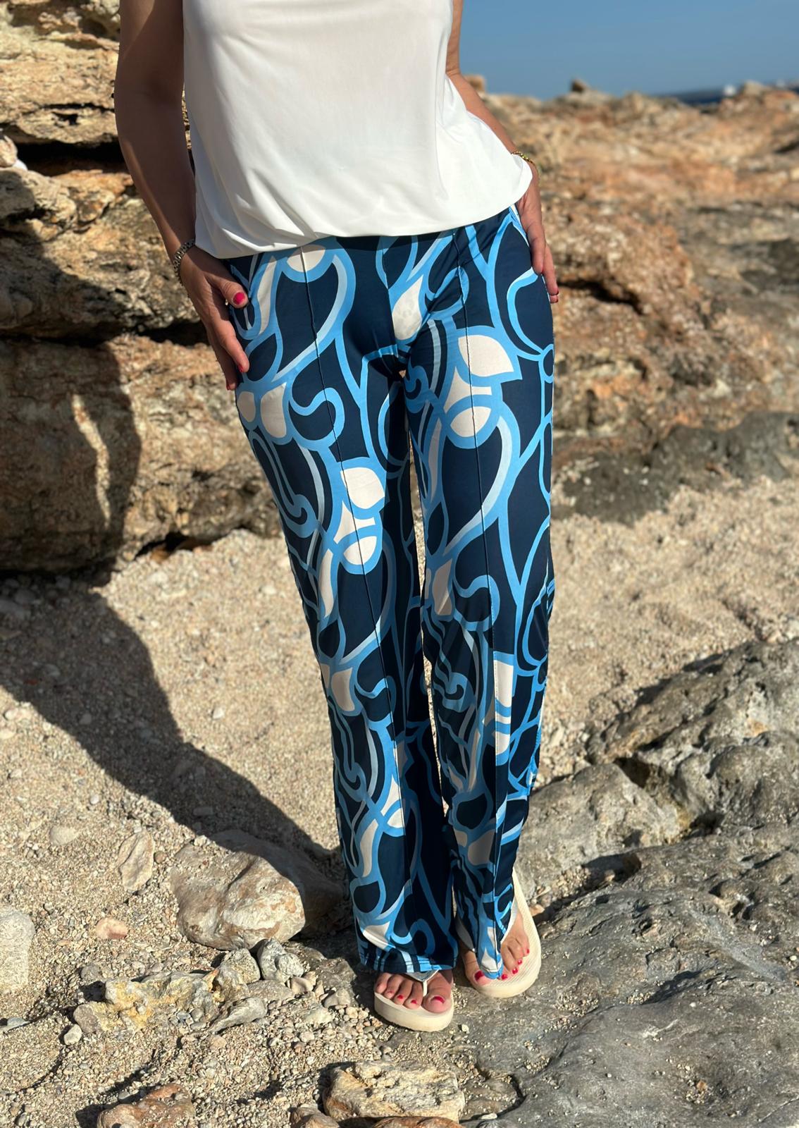 Kofferhose mit Taschen „Blue Lagoon“