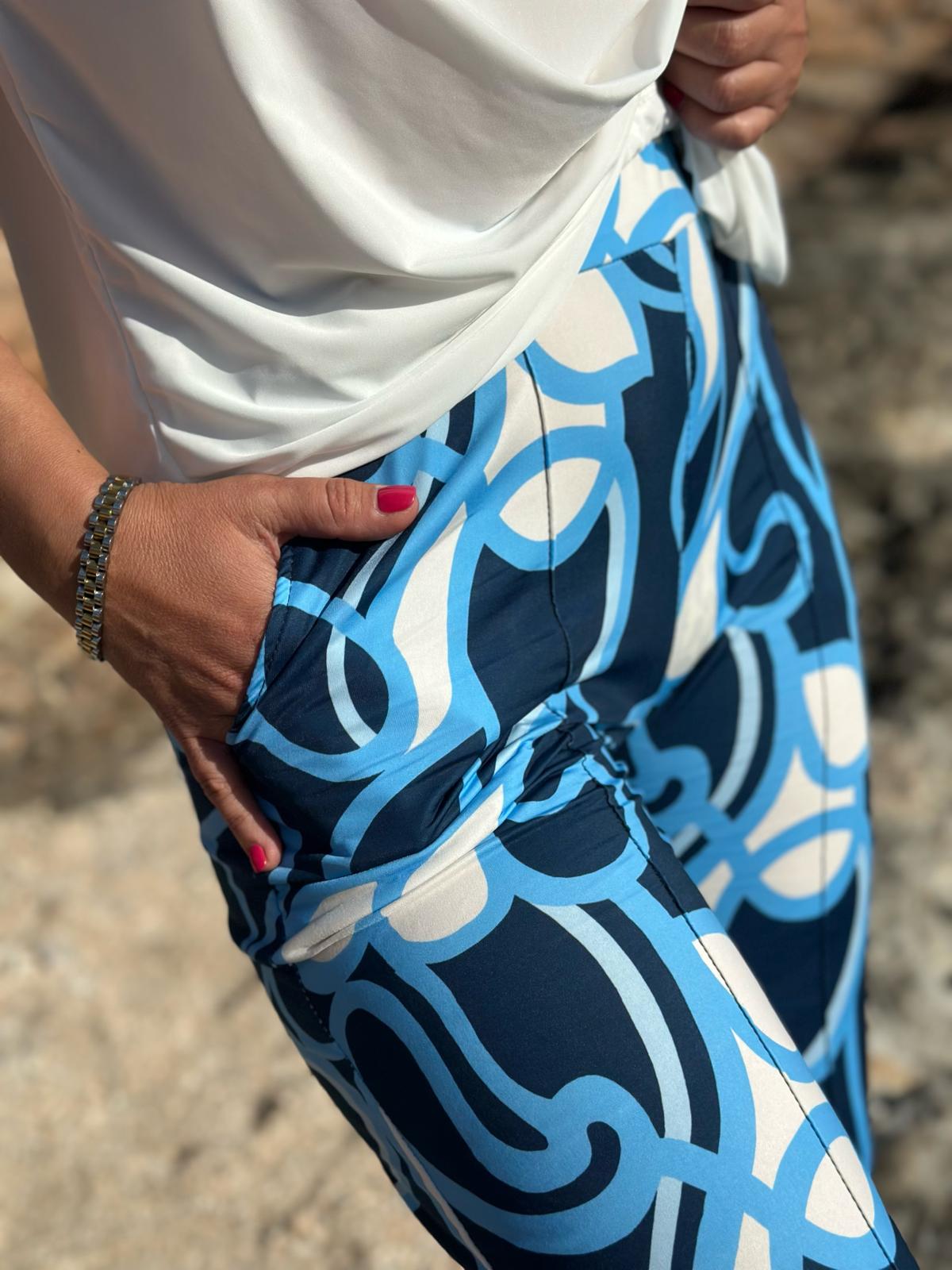 Kofferhose mit Taschen „Blue Lagoon“