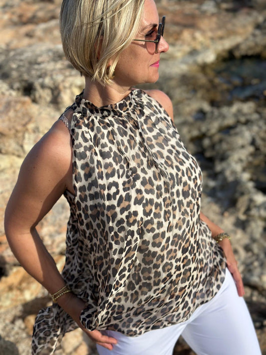Leo-Blusentop „Safari Chic“