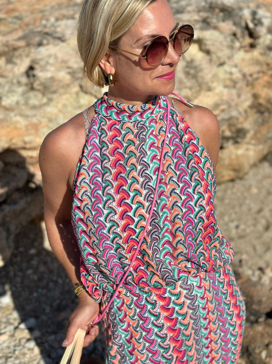 Feinstricktop "Hippie Purple" – Häkeloptik & Sommerliebe