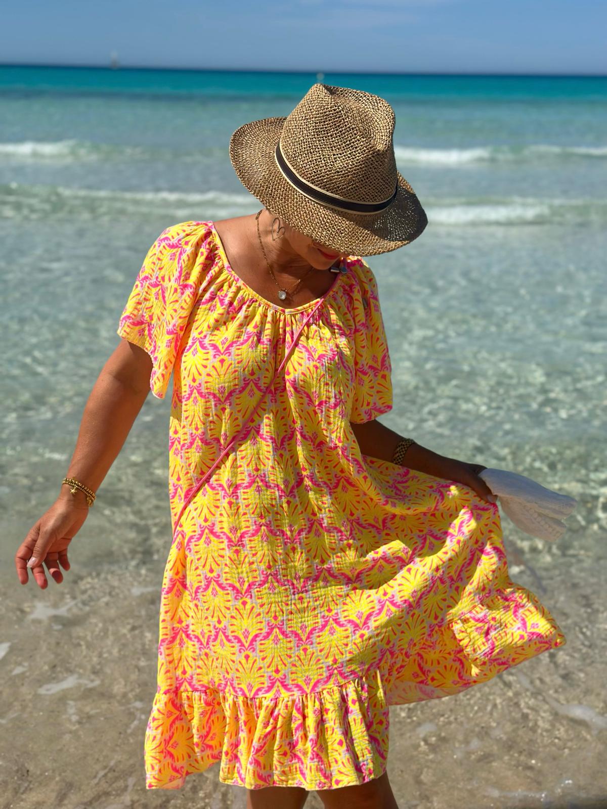 Sommerkleid „Mediterranean Breeze“ – Sunny Gelb