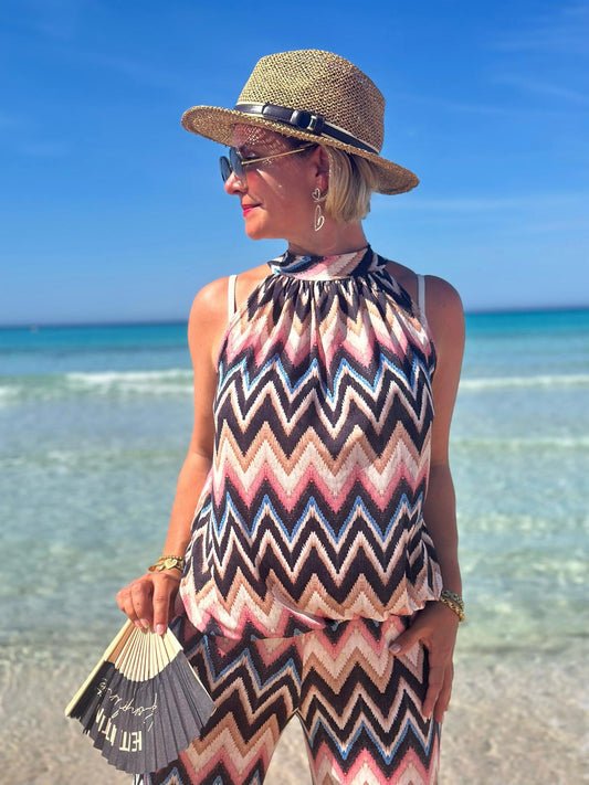 ZigZag Beach Top „Sunset Vibes“