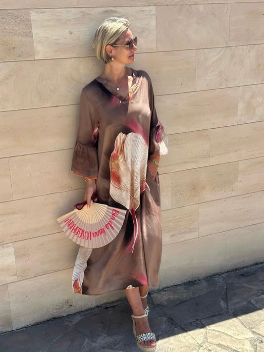 Kleid „Soft Leaf“ – Taupe Rose