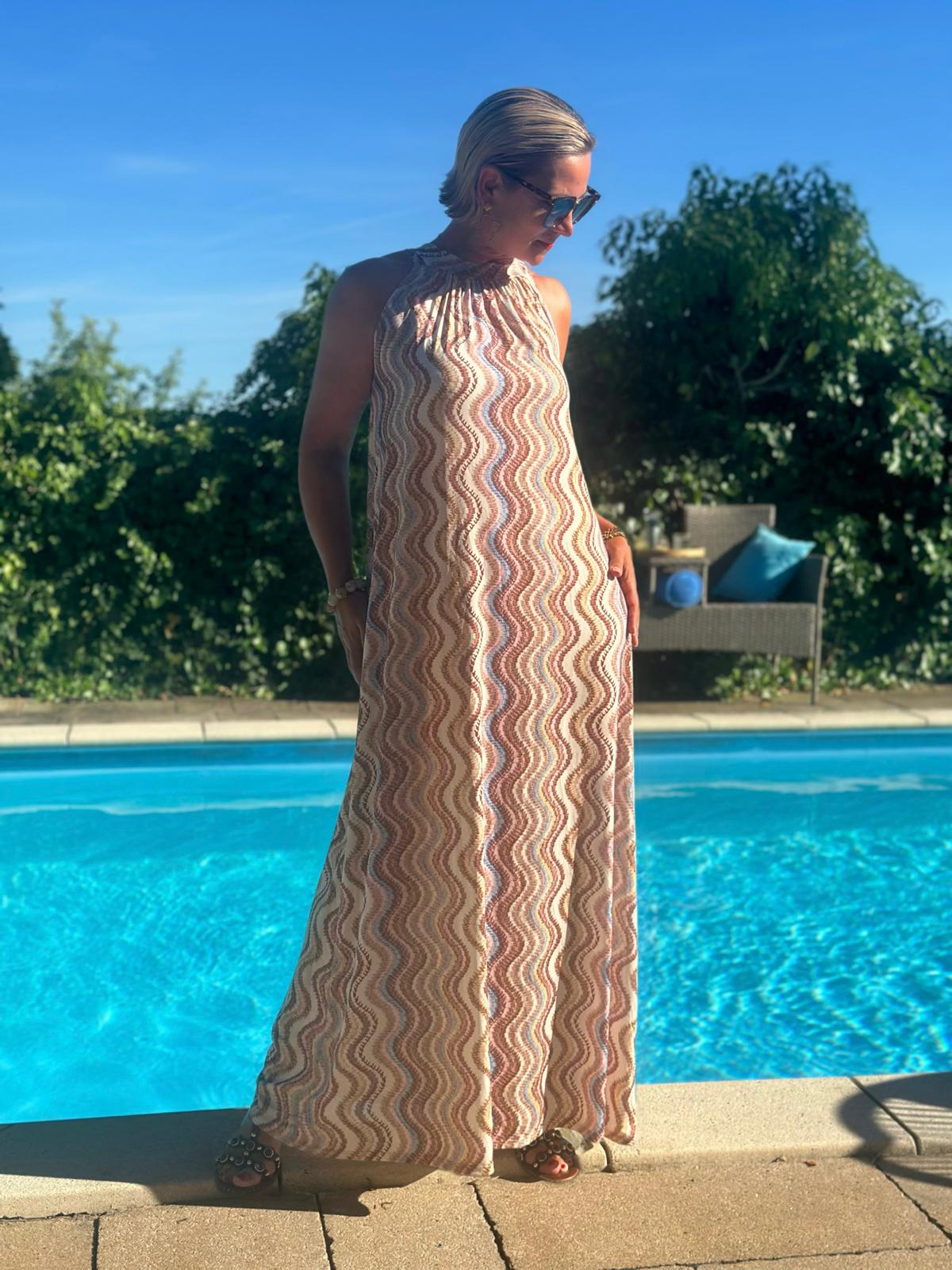 „Wave Love“ Maxikleid in Kos Sand
