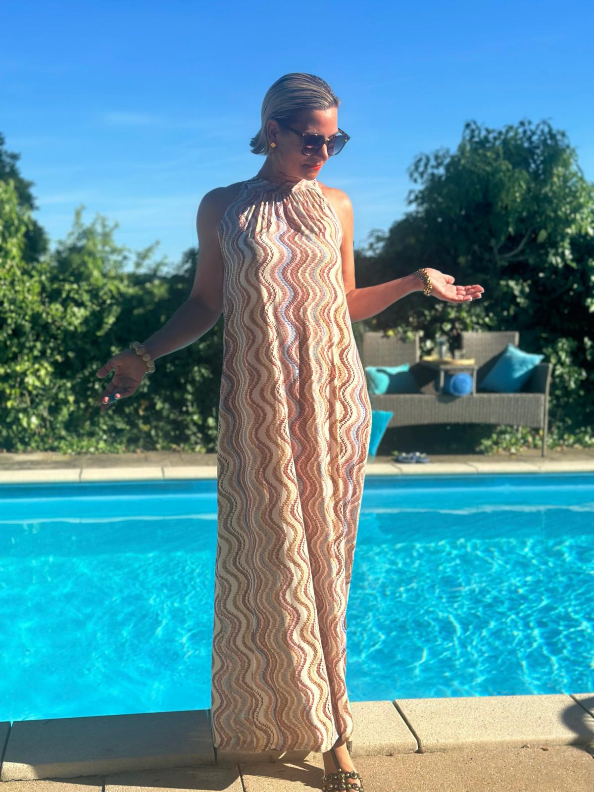 „Wave Love“ Maxikleid in Kos Sand