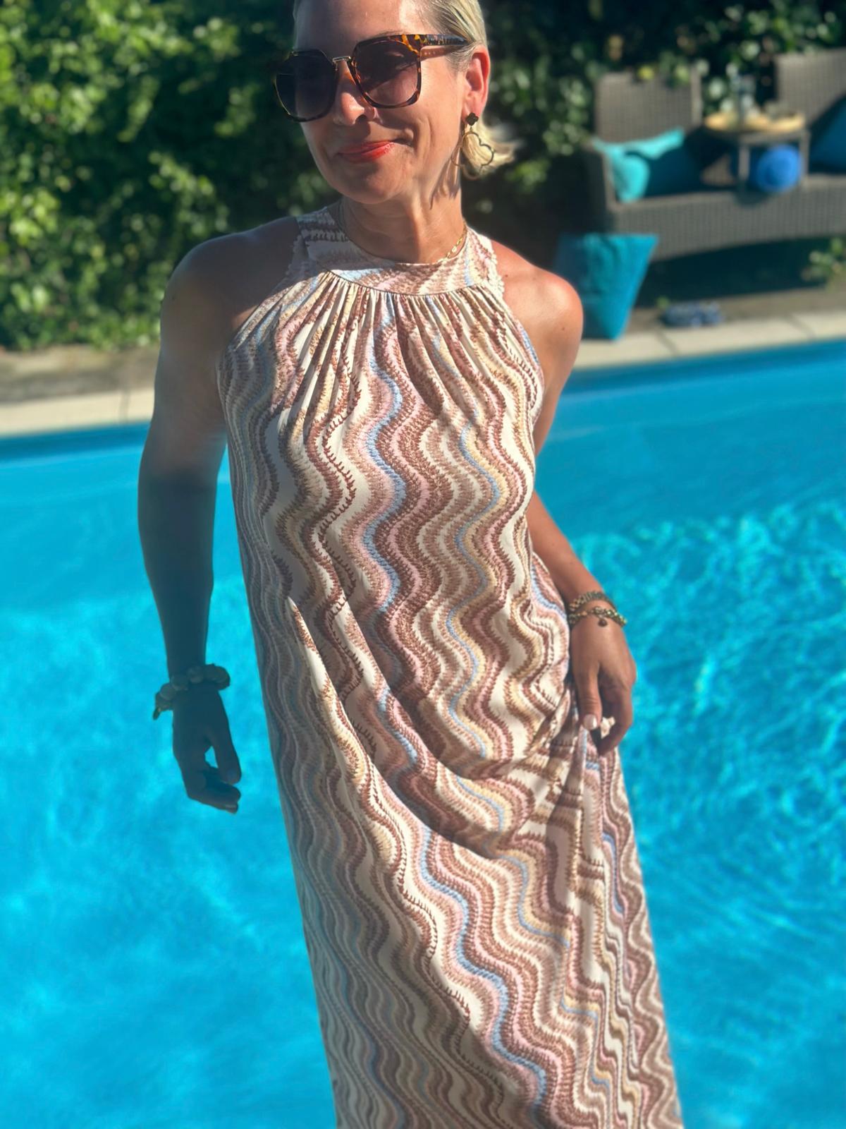„Wave Love“ Maxikleid in Kos Sand