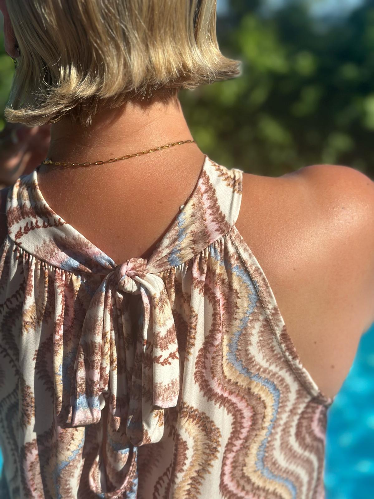 „Wave Love“ Maxikleid in Kos Sand