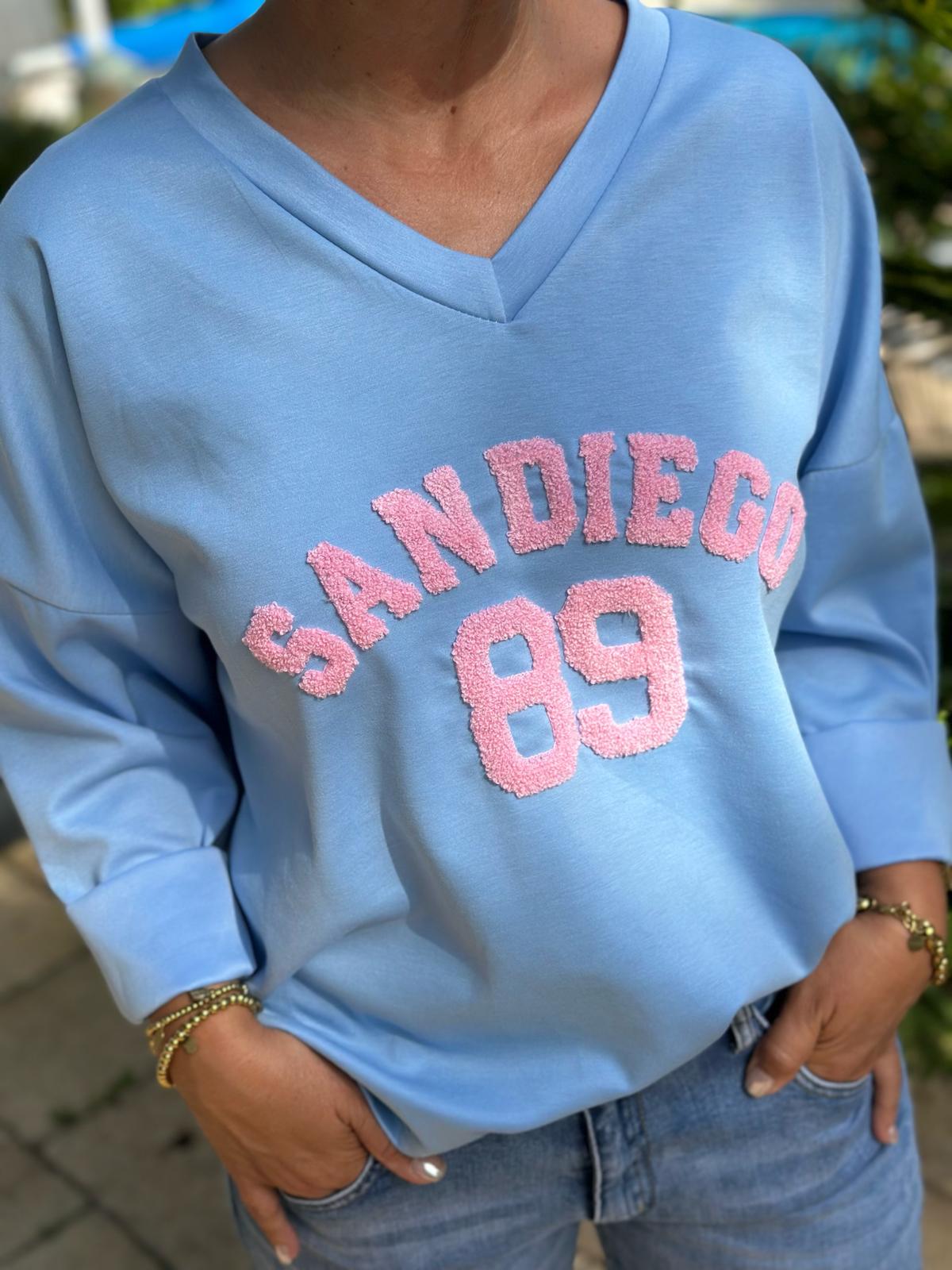 Sweatshirt „SAN DIEGO“ – Sky Blue
