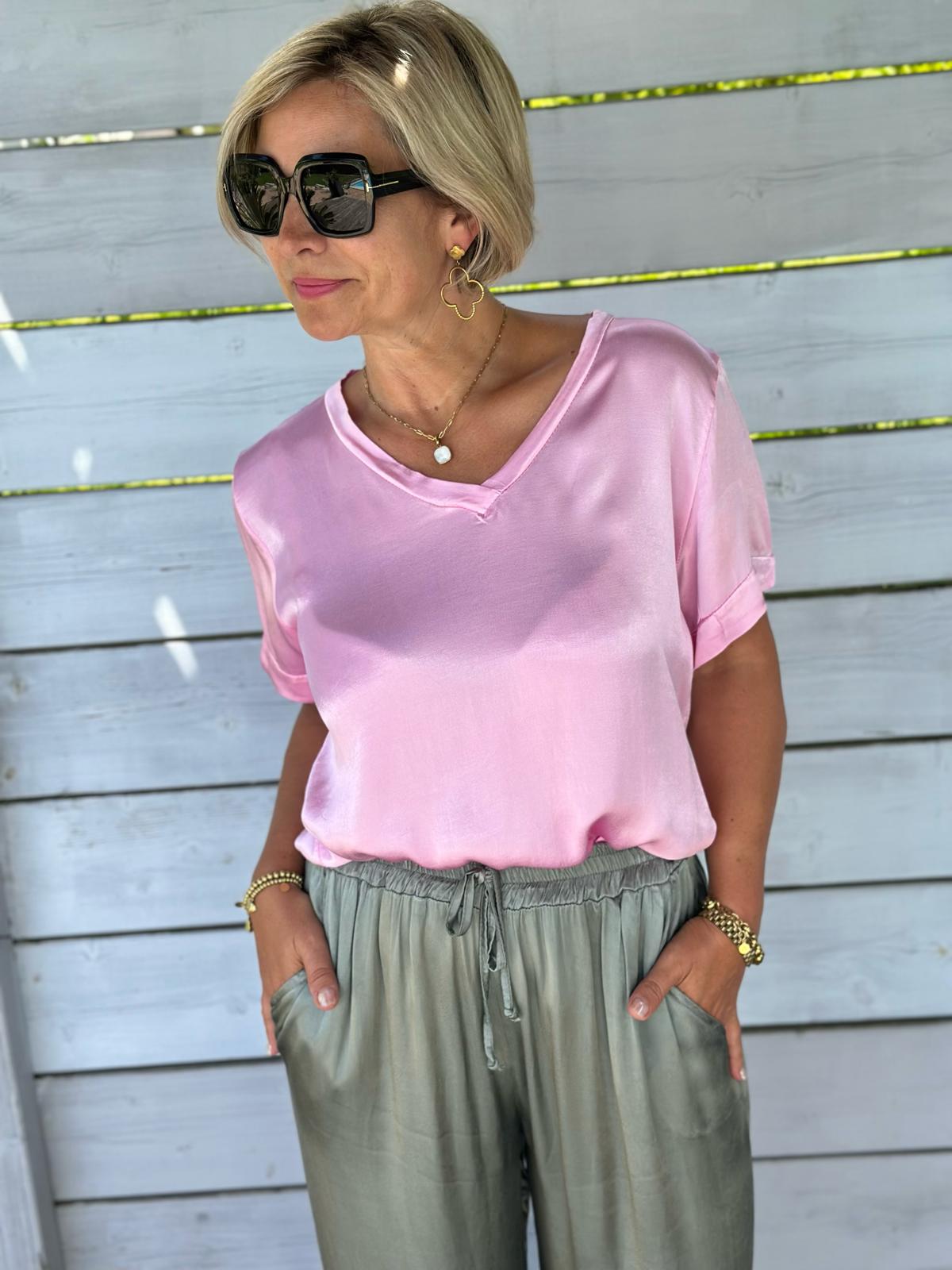 Shirt „Bella Bianca“ in Rosé