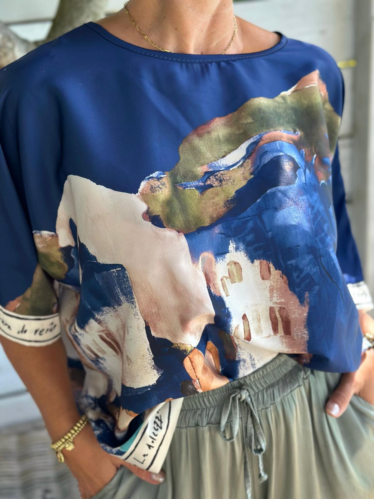 Shirt „Amalfi Dreams“ Dark Blue