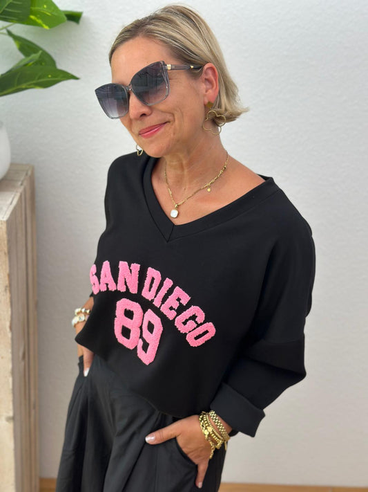 Sweatshirt „SAN DIEGO“ – Schwarz