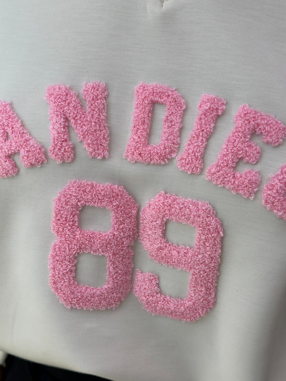 Sweatshirt „SAN DIEGO“ – Cremé /Rosé