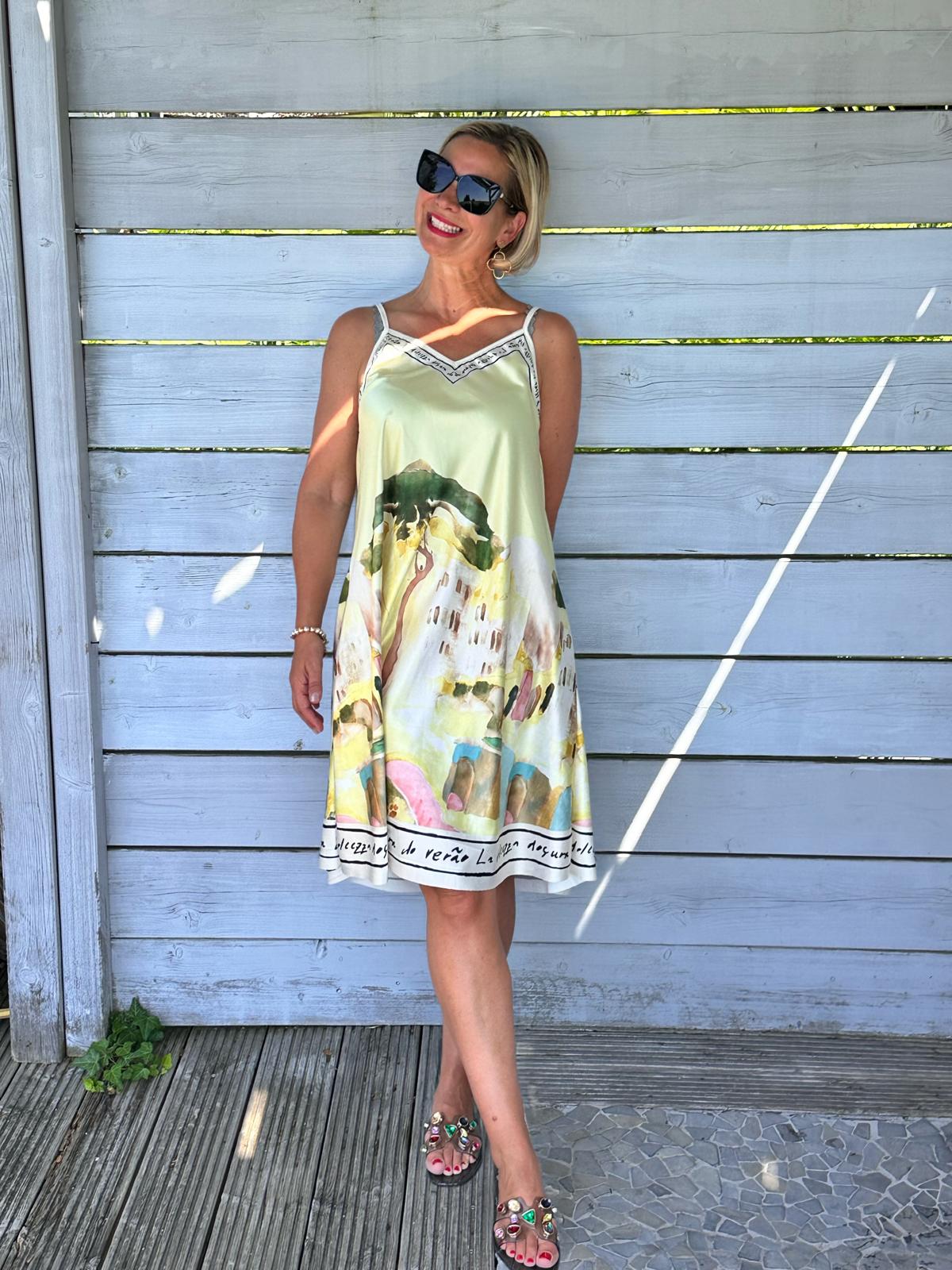 Kurzes Lieblingskleid "Mediterranean Pearl" in Limone