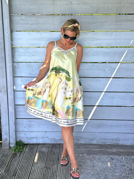 Kurzes Lieblingskleid "Mediterranean Pearl" in Limone