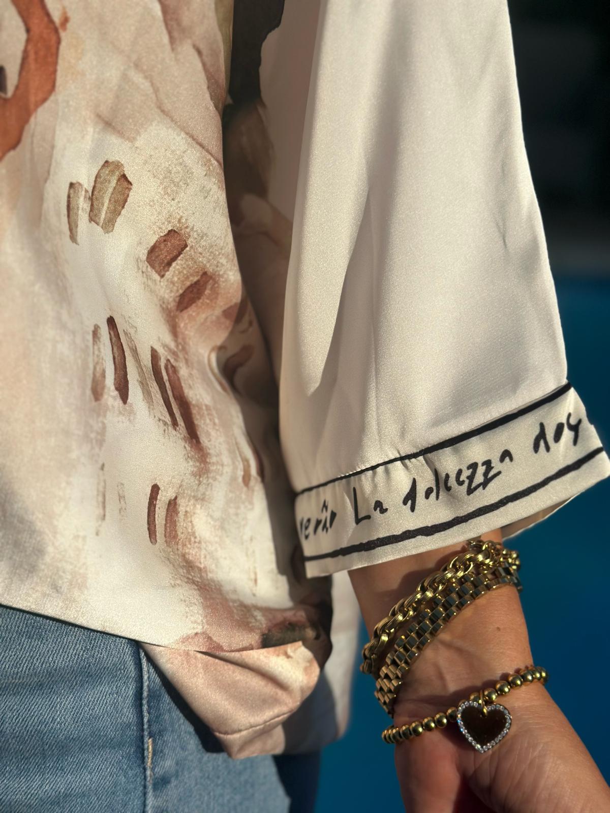 Shirt „Amalfi Dreams“ in Cremé