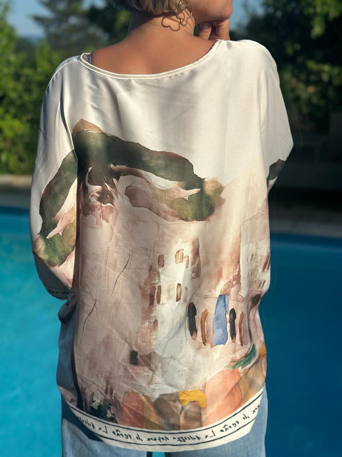 Shirt „Amalfi Dreams“ in Cremé