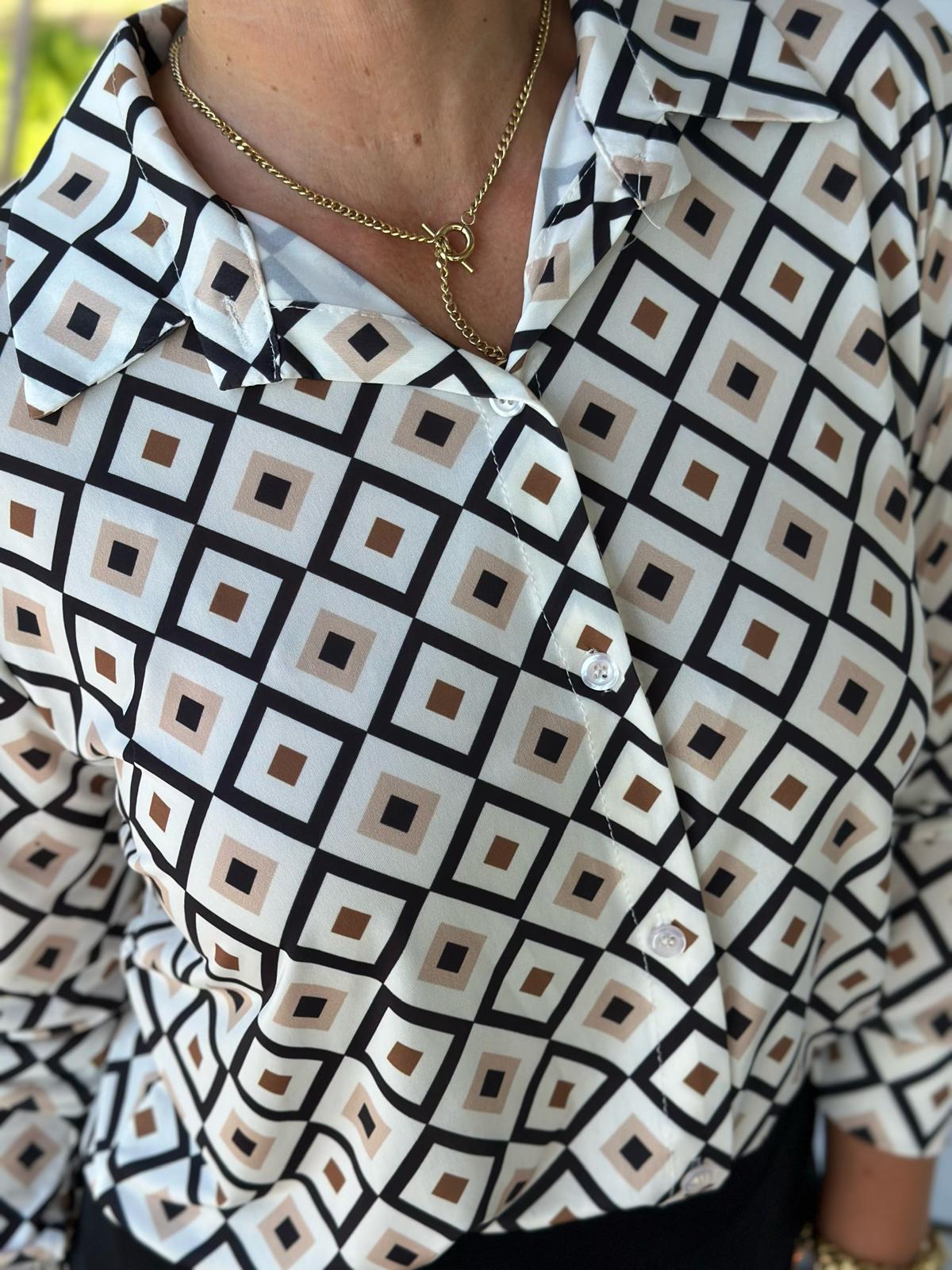 Bluse „Retro Chic“ in Classy Cremé