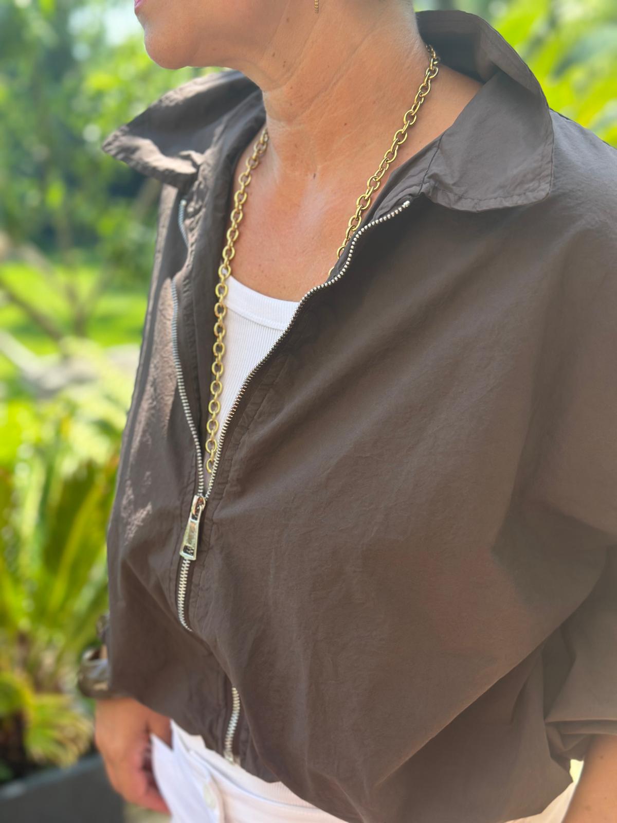 Windspiel Zip-Jacke in Chocolate