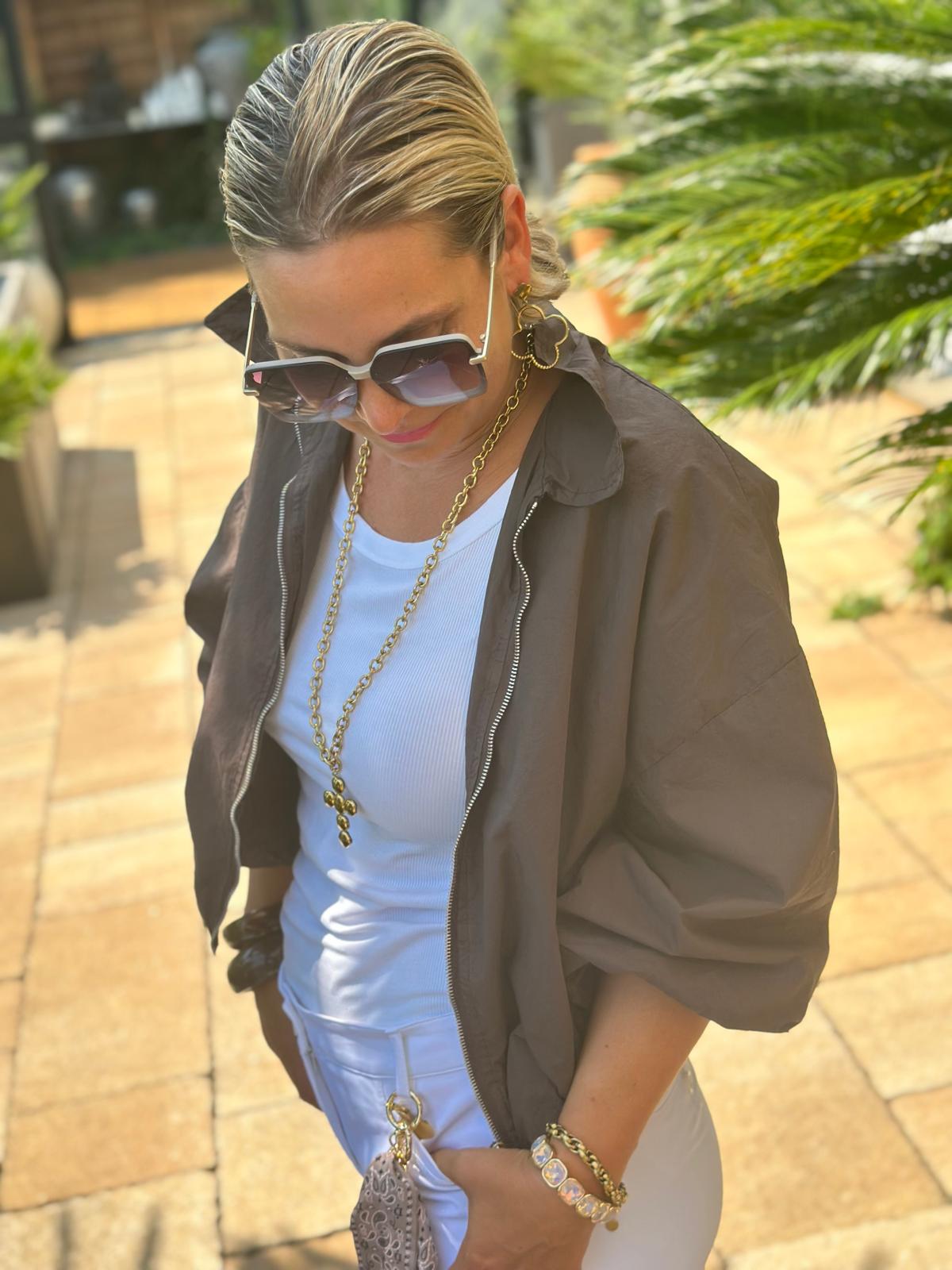 Windspiel Zip-Jacke in Chocolate