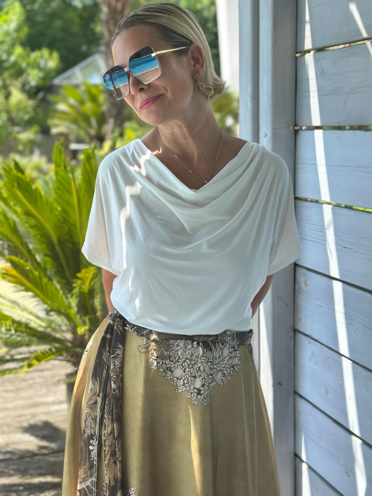 Silky Flow Shirt in Weiss