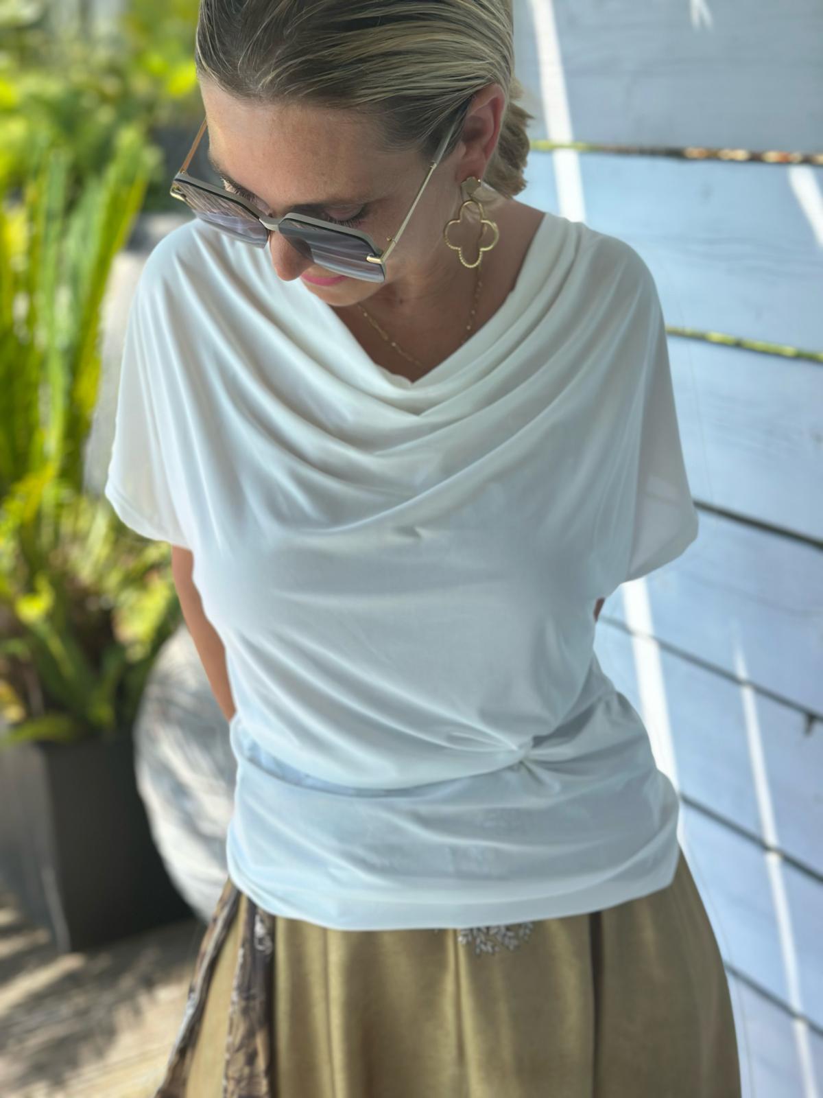 Silky Flow Shirt in Weiss