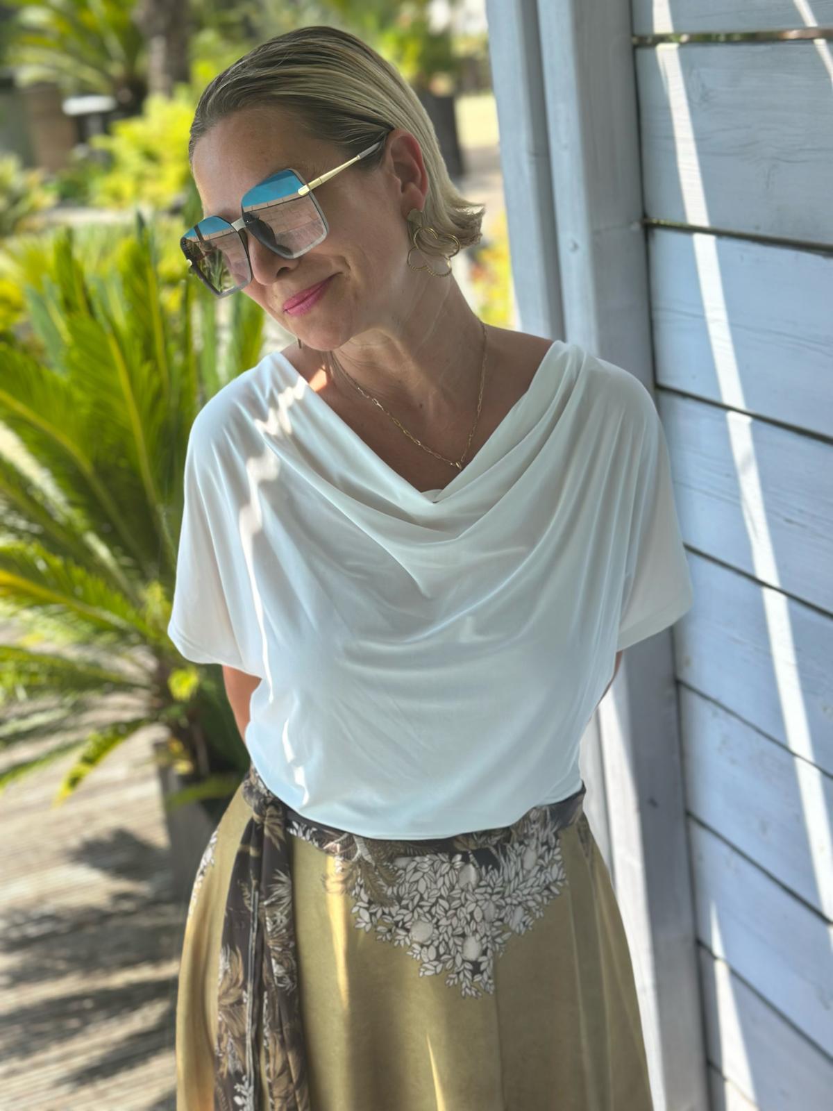 Silky Flow Shirt in Weiss
