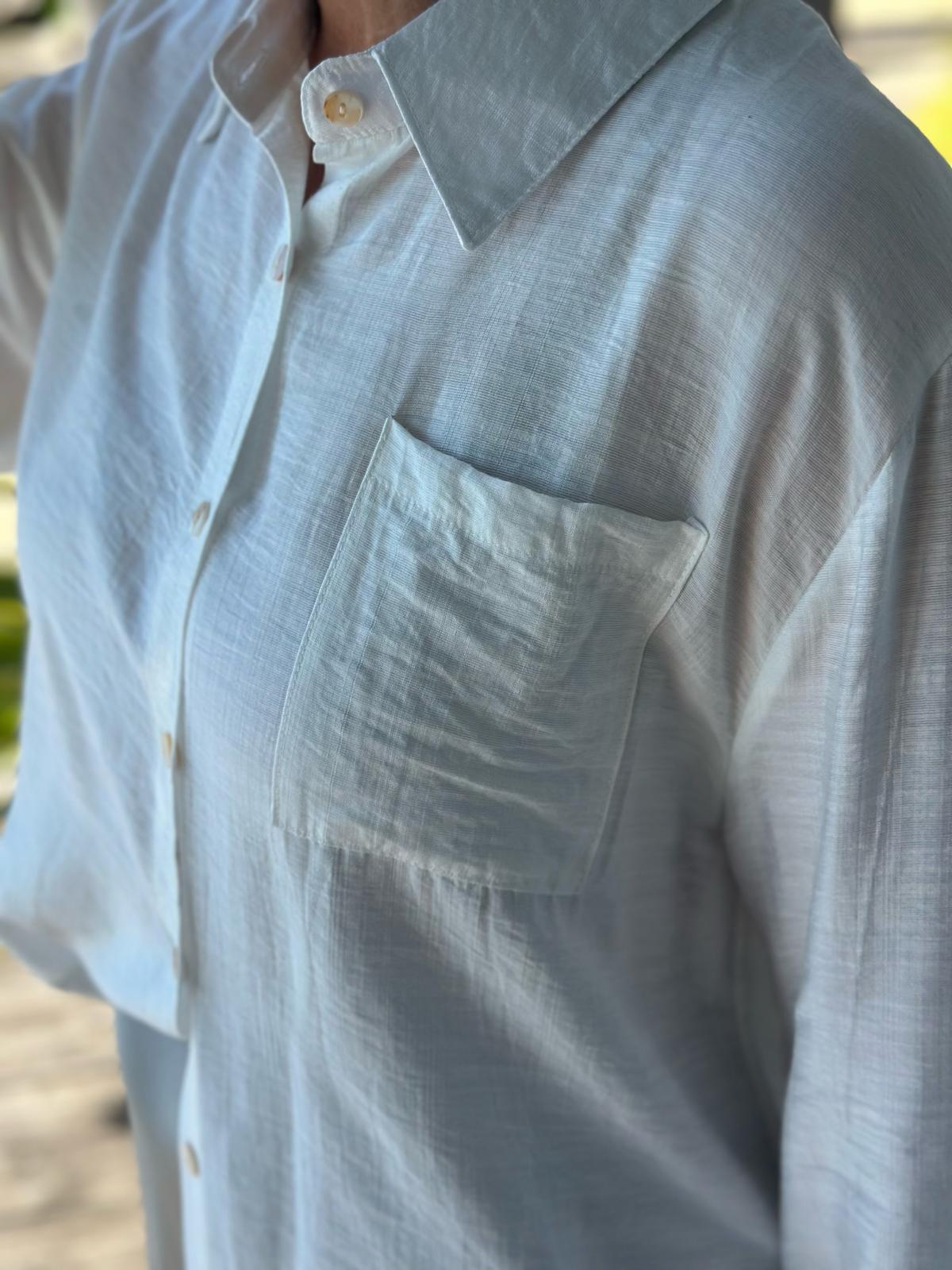 Bluse "Monaco Chic" in Weiss