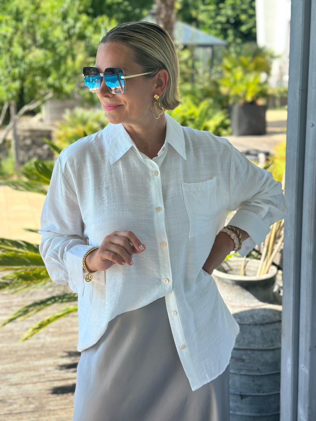 Bluse "Monaco Chic" in Weiss