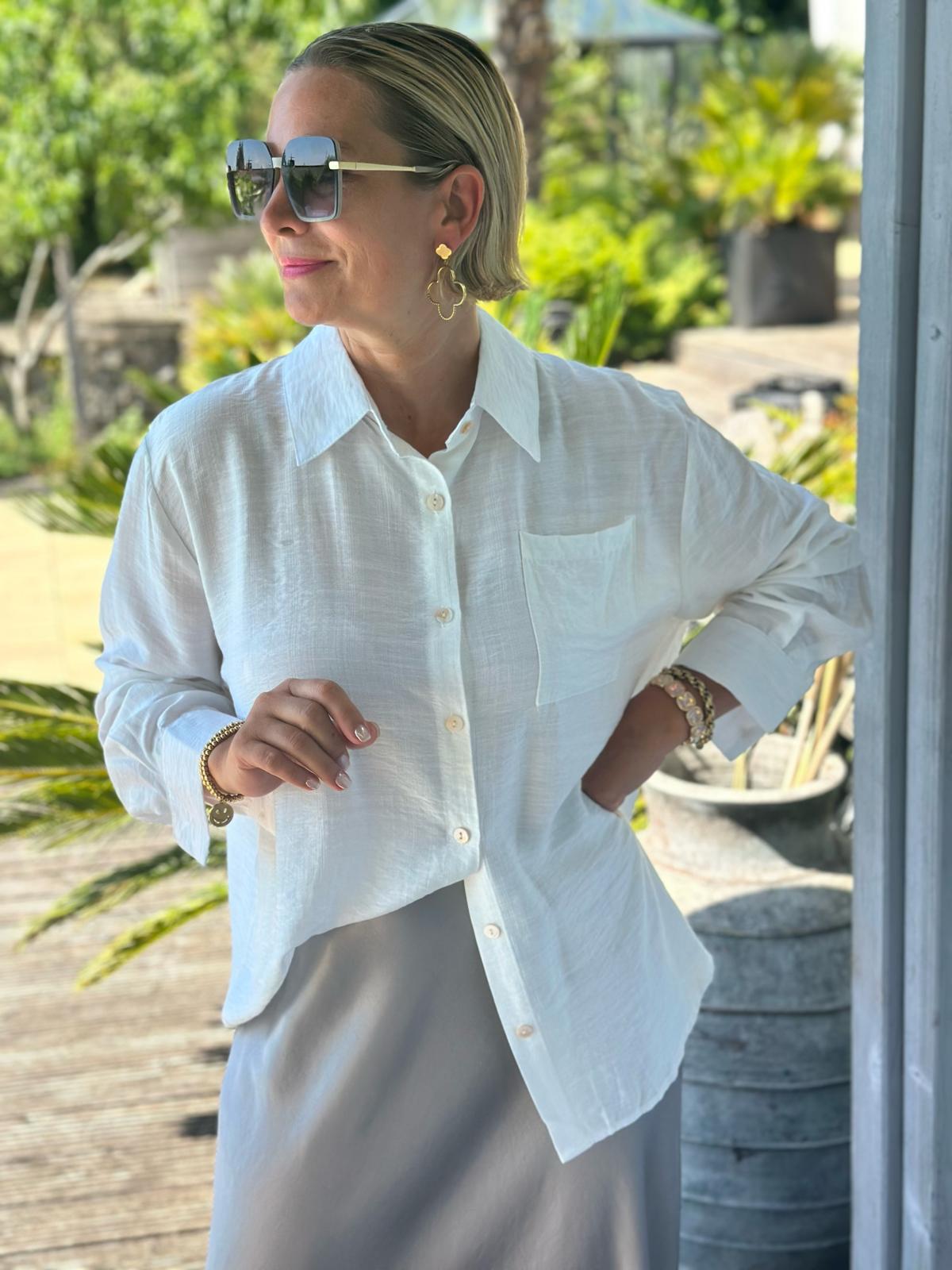 Bluse "Monaco Chic" in Weiss