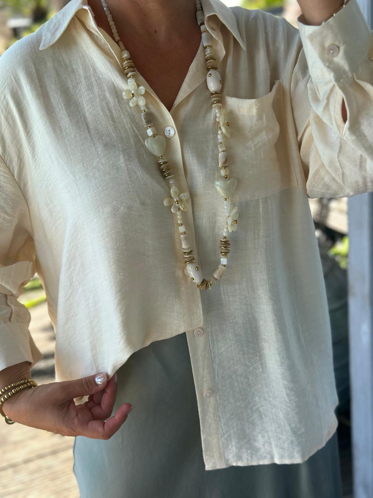 Bluse "Monaco Chic" in Cremé