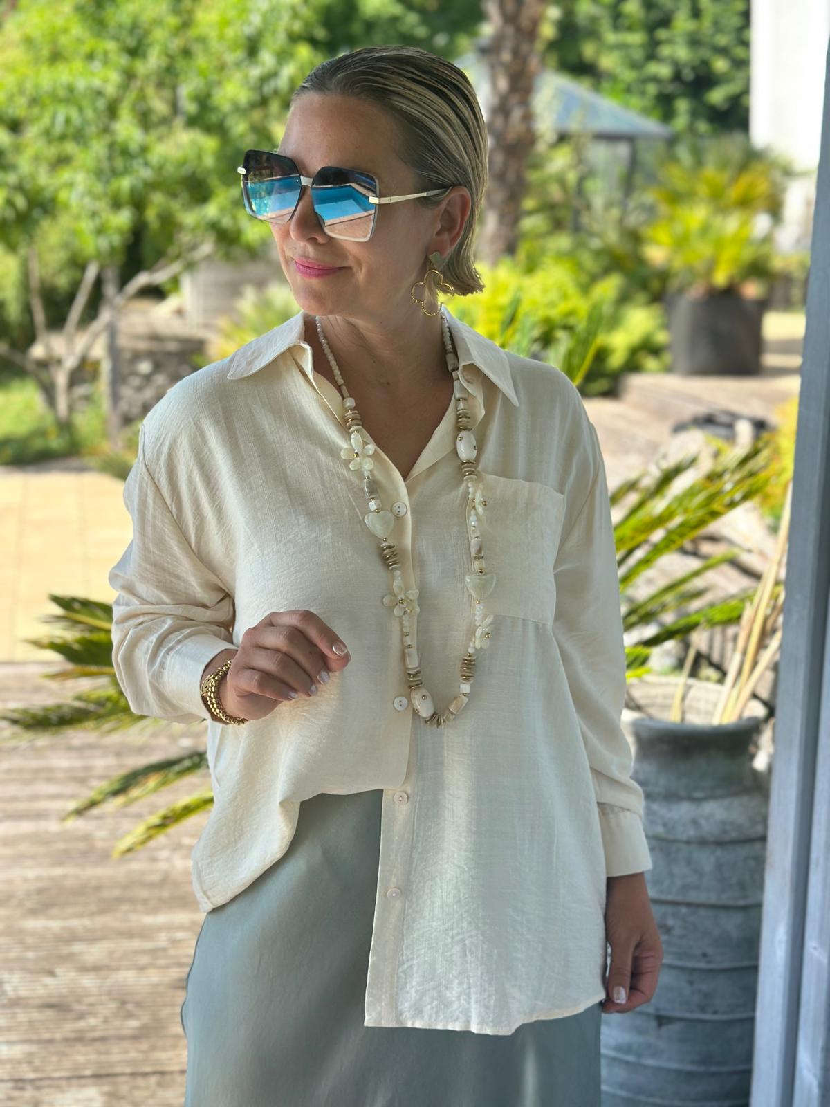 Bluse "Monaco Chic" in Cremé
