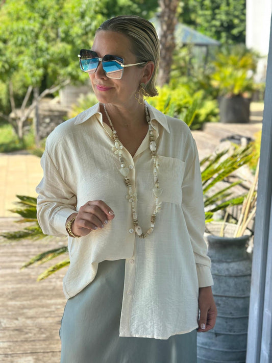 Bluse "Monaco Chic" in Cremé