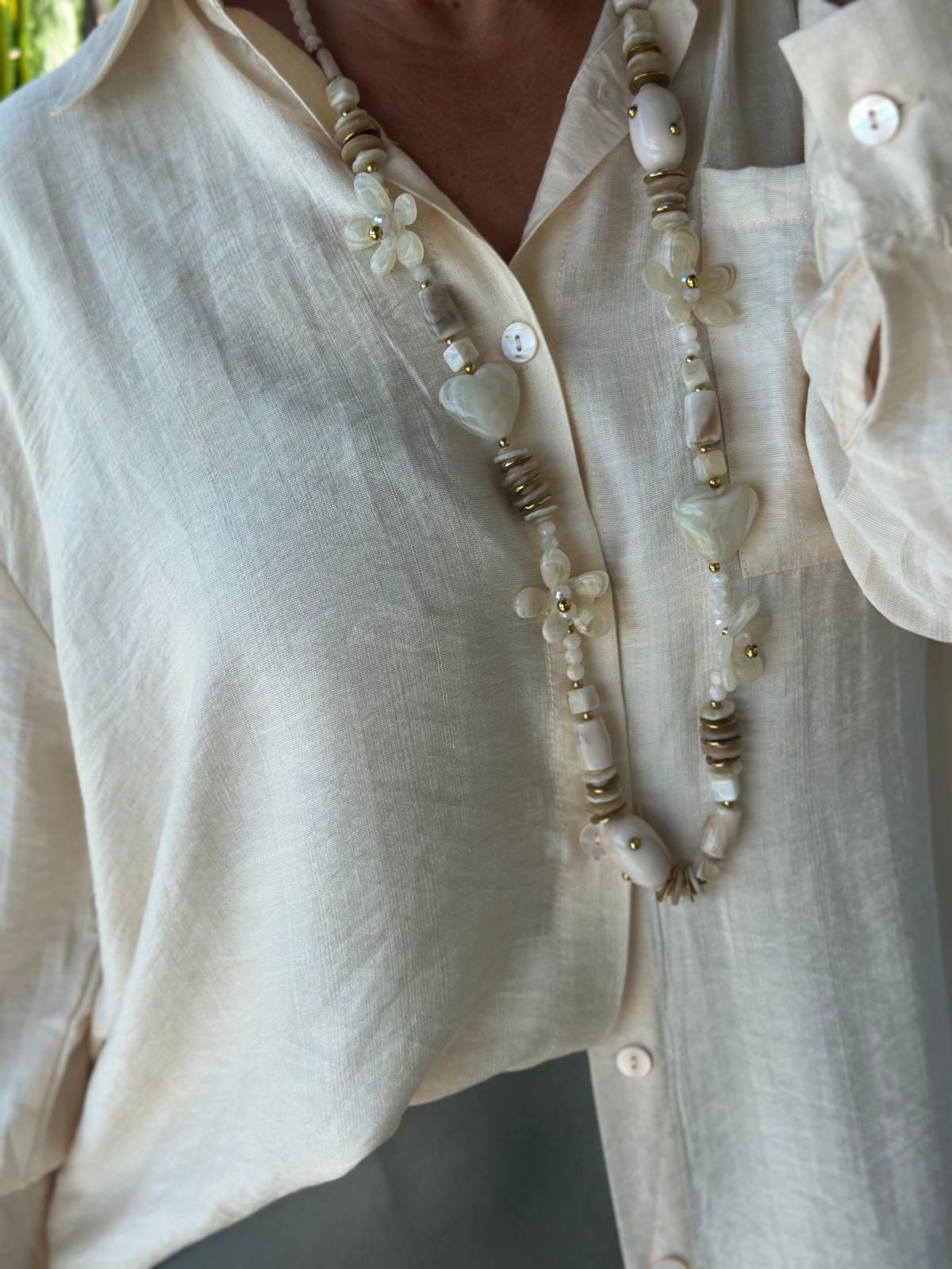 Bluse "Monaco Chic" in Cremé