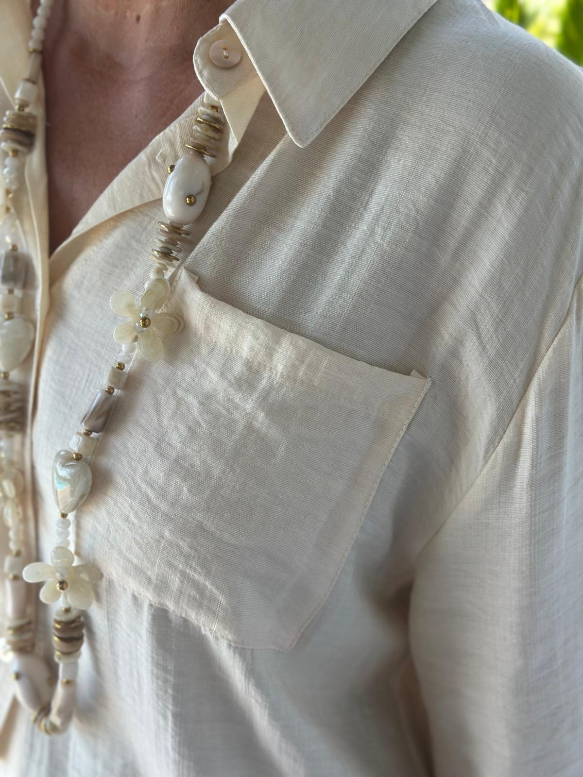 Bluse "Monaco Chic" in Cremé