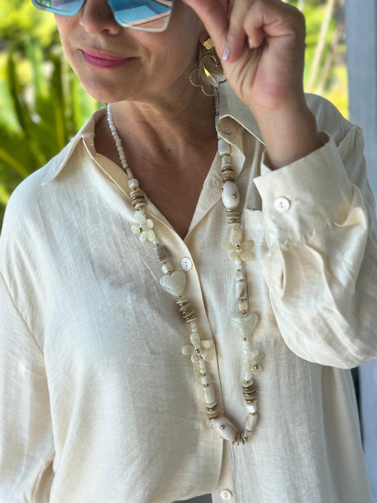 Bluse "Monaco Chic" in Cremé