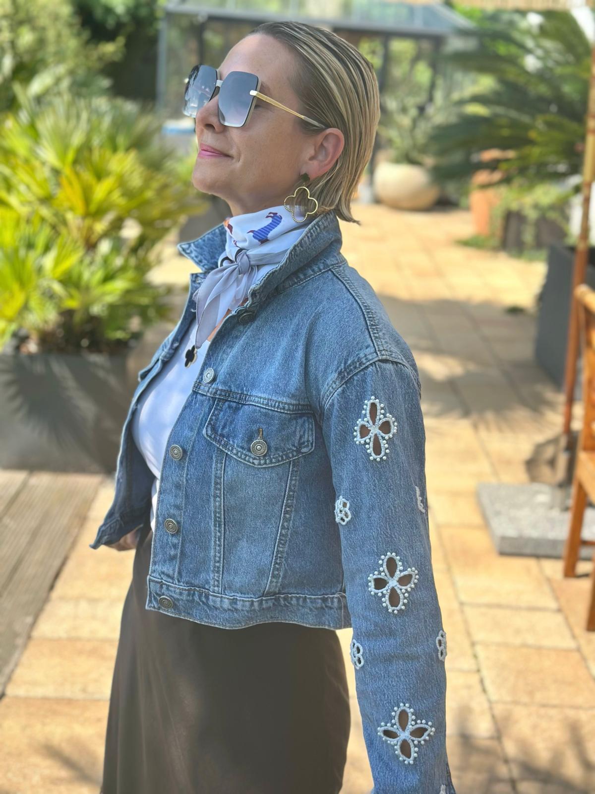 Jeansjacke "Pearl Blossom"